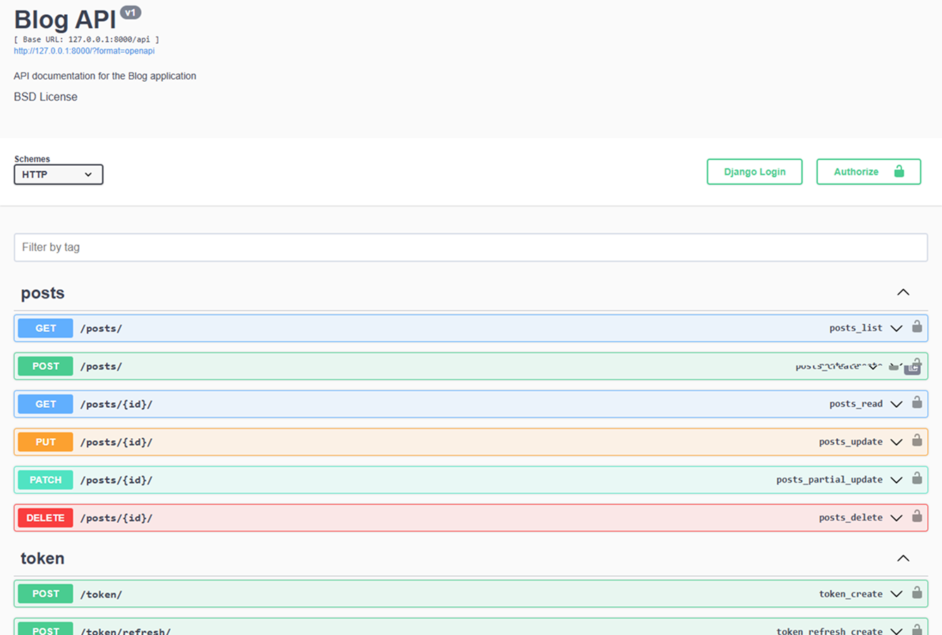 Blog REST API screenshot